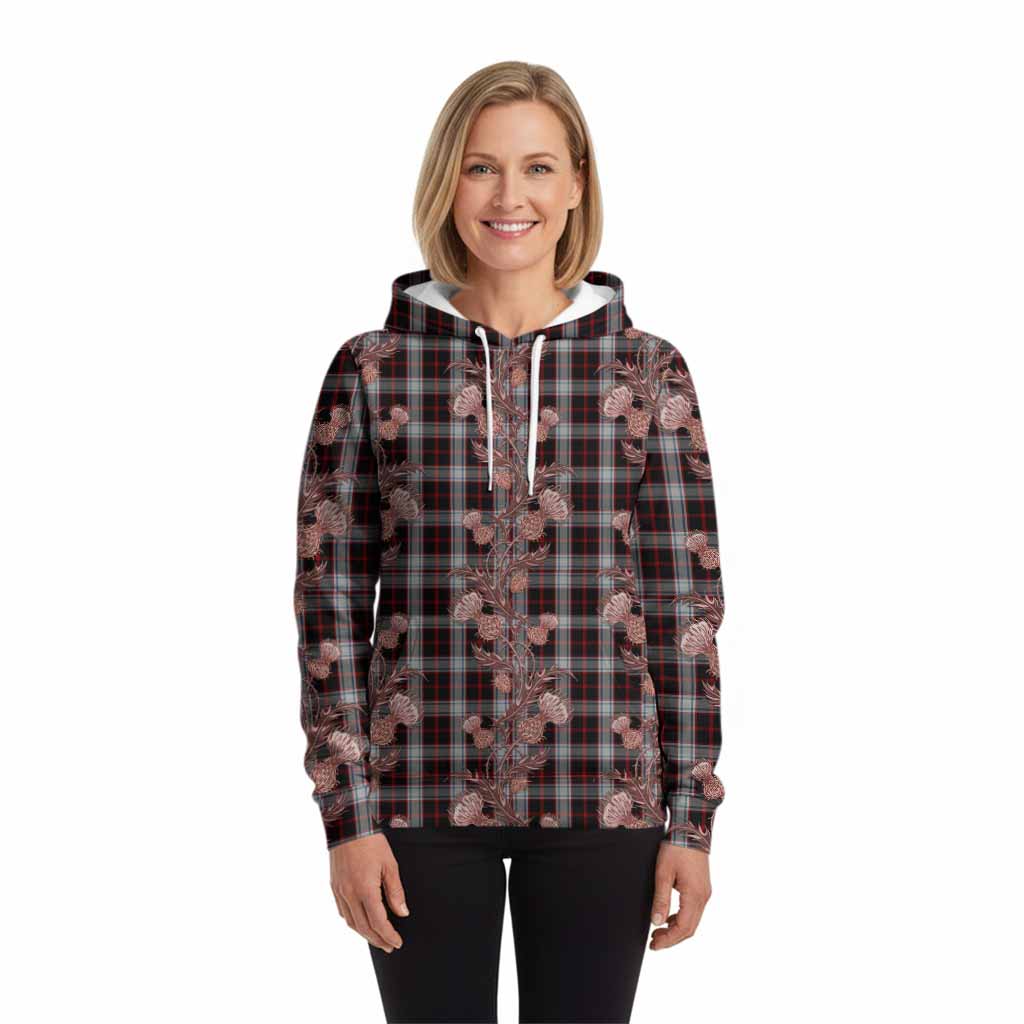 Merrilees Tartan Hoodie Seamless Scottish Thistle Flowers