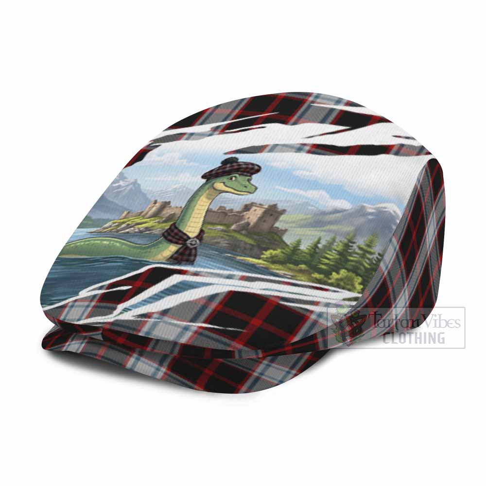 Merrilees Tartan Loch Ness Monster Scottish Heritage Art Flat Cap, Jeff Cap