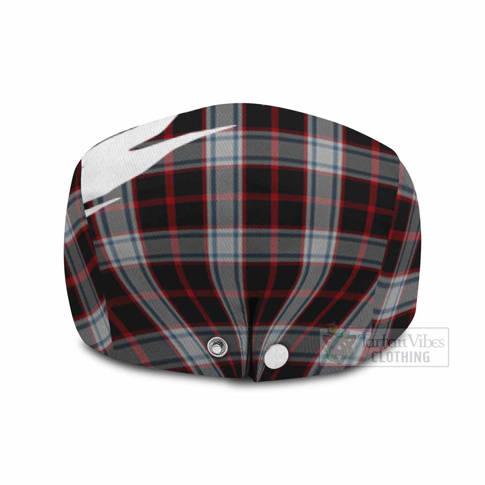 Merrilees Tartan Loch Ness Monster Scottish Heritage Art Flat Cap, Jeff Cap