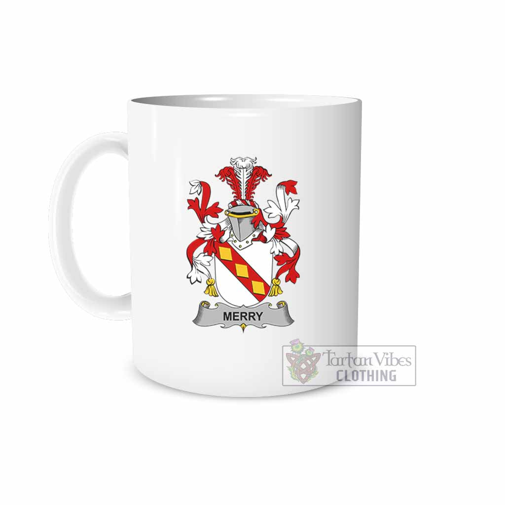Merry Irish Clan Coat of Arms Ceramic Mug White - 2D-tartanvibesclothing