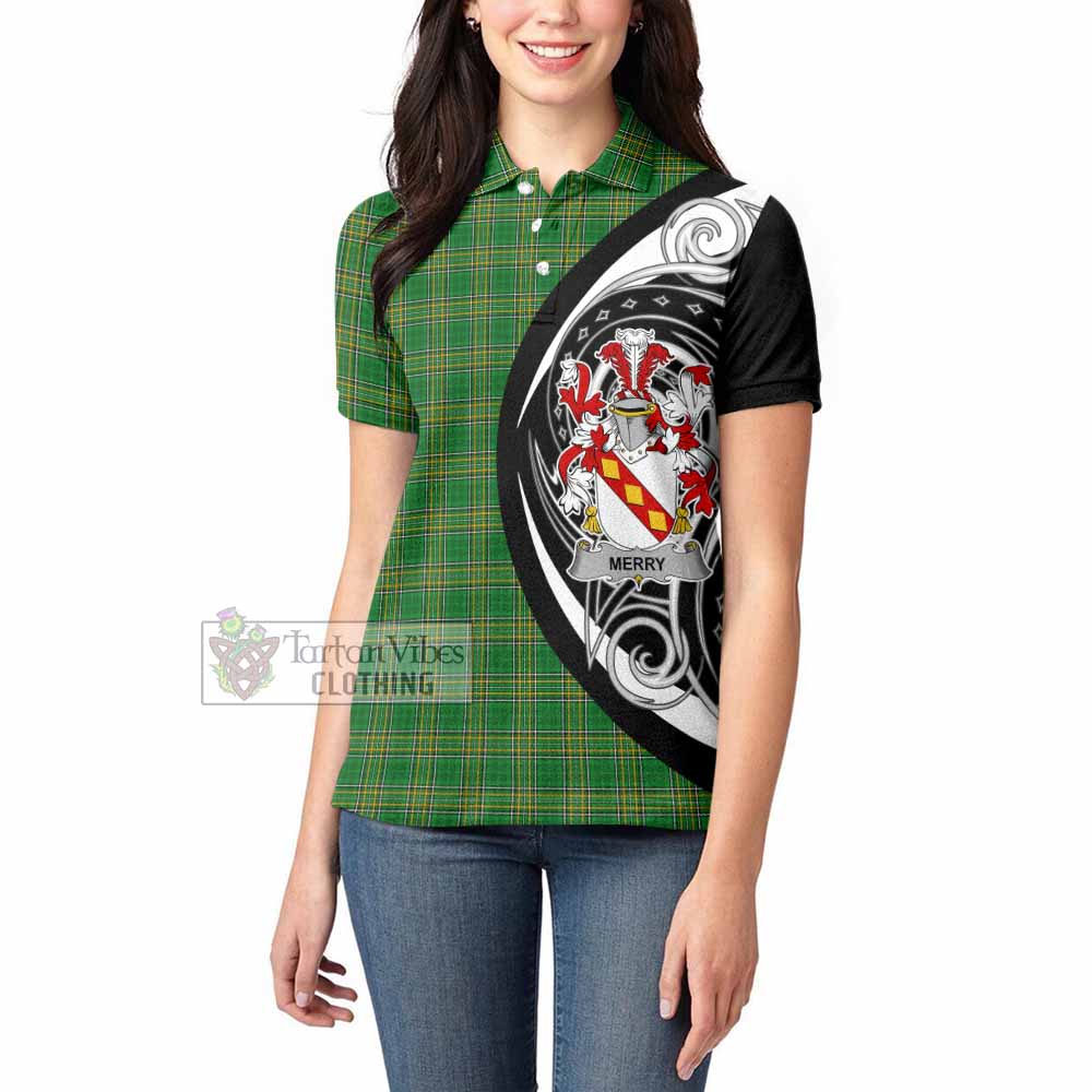 Tartan Vibes Clothing Merry Irish Clan Women's Polo Shirt Celtic Circle Style