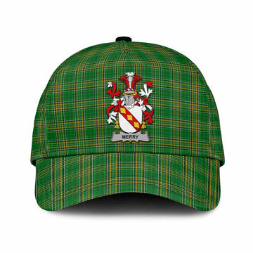 Merry Irish Clan Tartan Classic Cap with Coat of Arms
