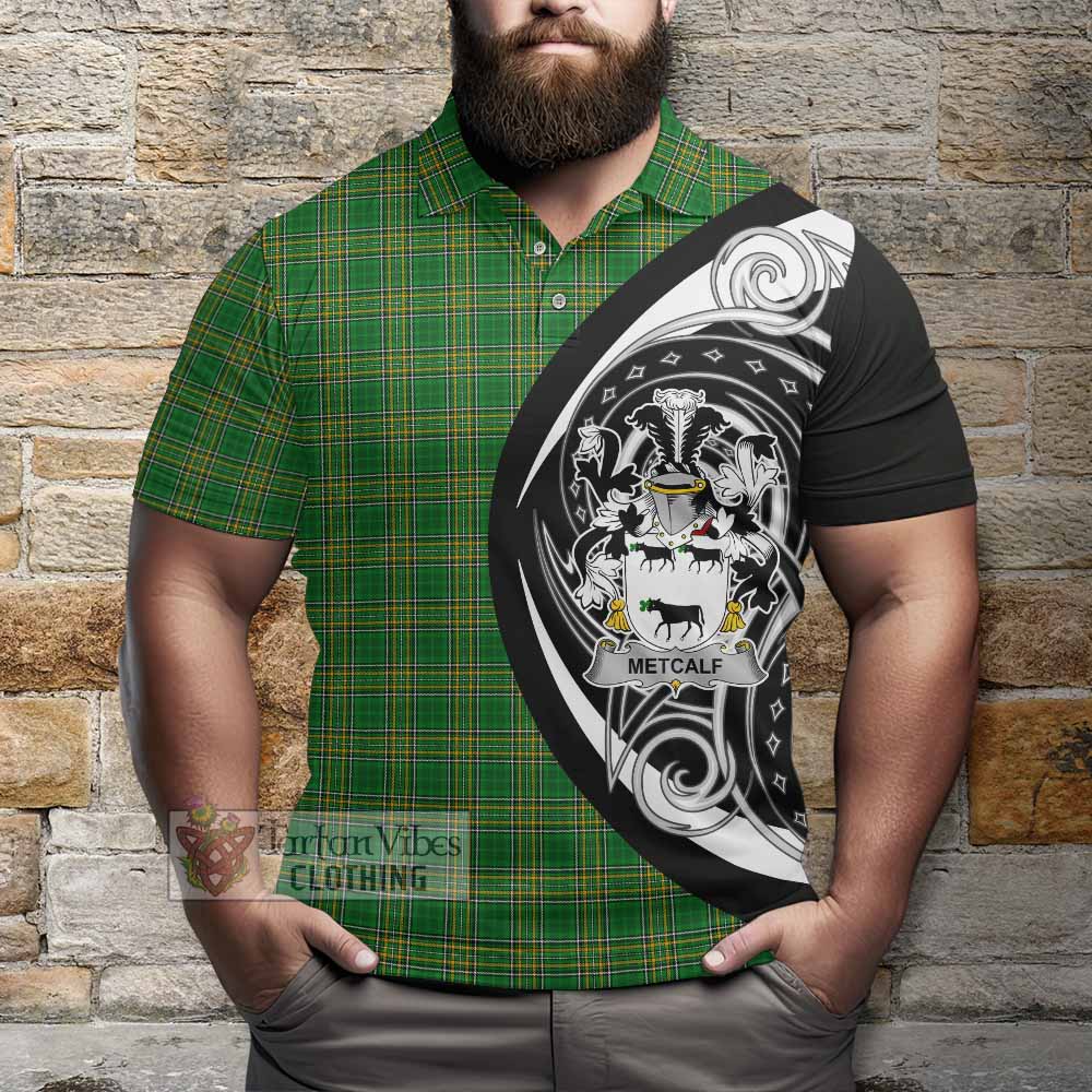 Metcalf Irish Clan Polo Shirt Celtic Circle Style - Tartan Vibes Clothing