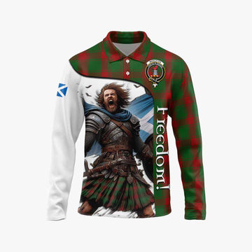 Tartan Vibes Clothing Middleton Crest Tartan Long Sleeve Polo Shirt Inspired by the Freedom of Scottish Warrior