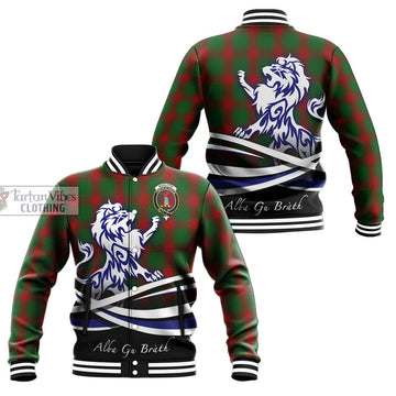 Middleton Tartan Baseball Jacket with Alba Gu Brath Regal Lion Emblem Unisex - Tartan Vibes Clothing