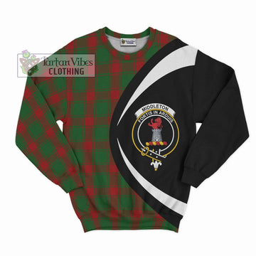 Middleton Tartan Sweatshirt with Family Crest Circle Style Unisex - Tartan Vibes Clothing