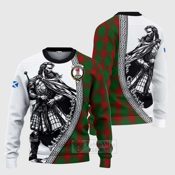 Middleton Tartan Clan Crest Knitted Sweater with Highlander Warrior Celtic Style Unisex - Tartan Vibes Clothing
