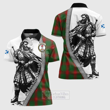 Middleton Tartan Clan Crest Women's Polo Shirt with Highlander Warrior Celtic Style Women - Tartan Vibes Clothing