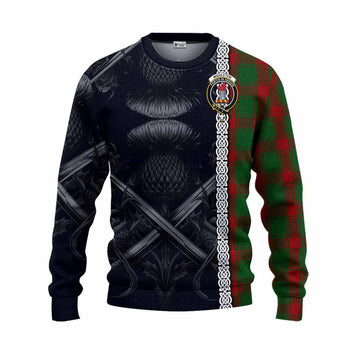 Middleton Tartan Knitted Sweater with Family Crest Cross Sword Thistle Celtic Vibes Unisex - Tartan Vibes Clothing