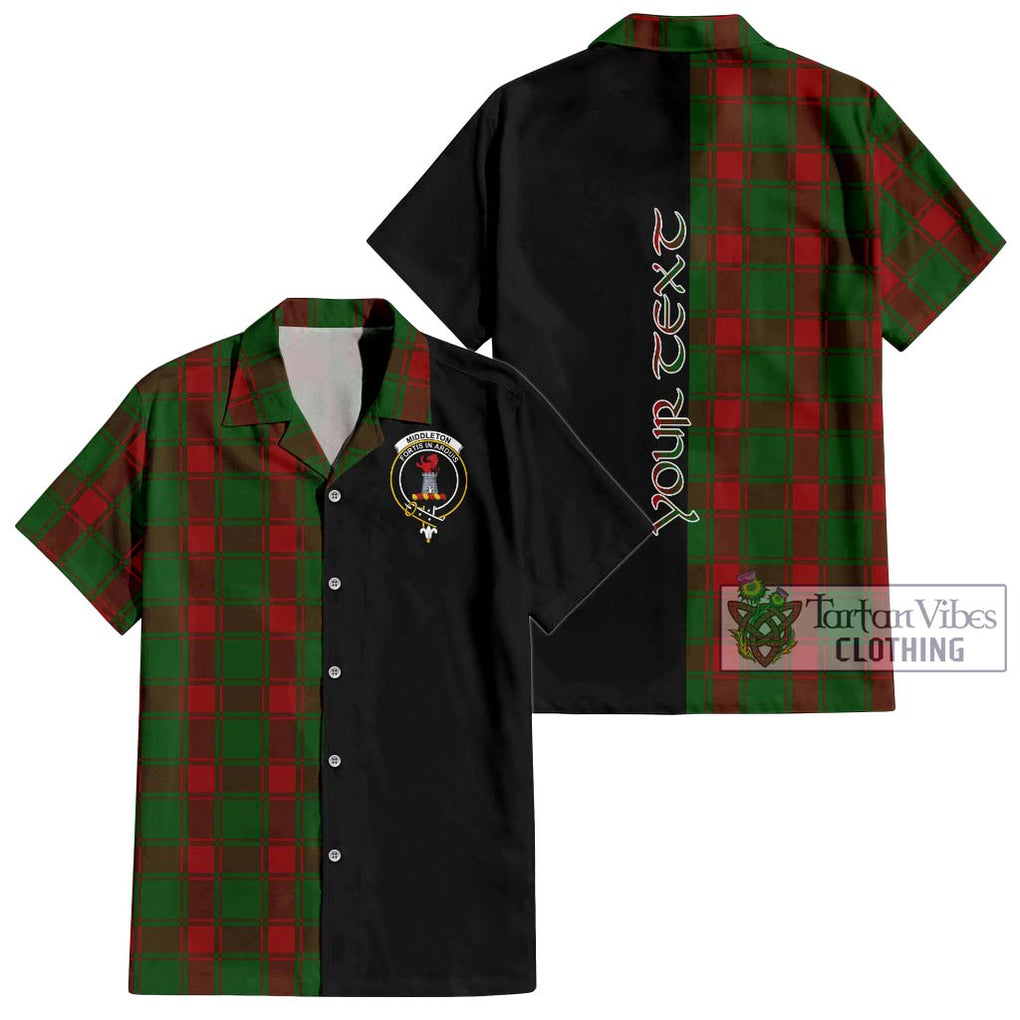 Middleton Tartan Hawaiian Shirt with Family Crest and Half Of Me Style Kid - Tartan Vibes Clothing
