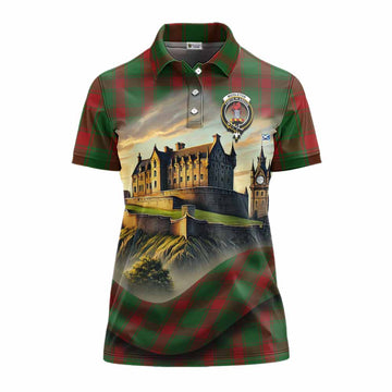 Middleton Tartan Family Crest Women's Polo Shirt with Scottish Ancient Castle Style Women - Tartan Vibes Clothing