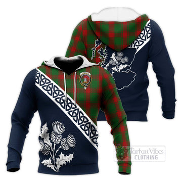 Middleton Tartan Knitted Hoodie Featuring Thistle and Scotland Map Unisex Knitted Pullover Hoodie - Tartan Vibes Clothing