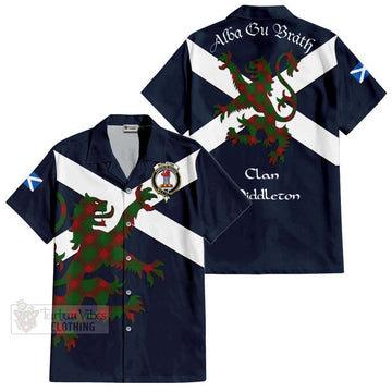 Middleton Tartan Lion Rampant Hawaiian Shirt Proudly Display Your Heritage with Alba Gu Brath and Clan Name Kid - Tartan Vibes Clothing
