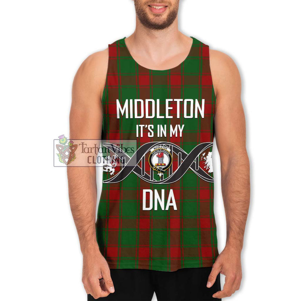 Middleton Tartan Men's Tank Top with Family Crest DNA In Me Style Men - Tartan Vibes Clothing