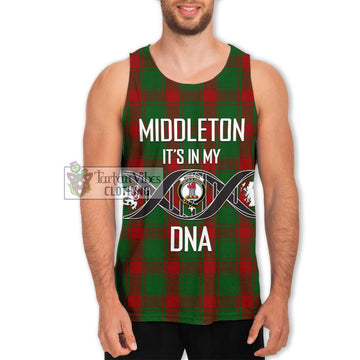 Middleton Tartan Men's Tank Top with Family Crest DNA In Me Style Men - Tartan Vibes Clothing
