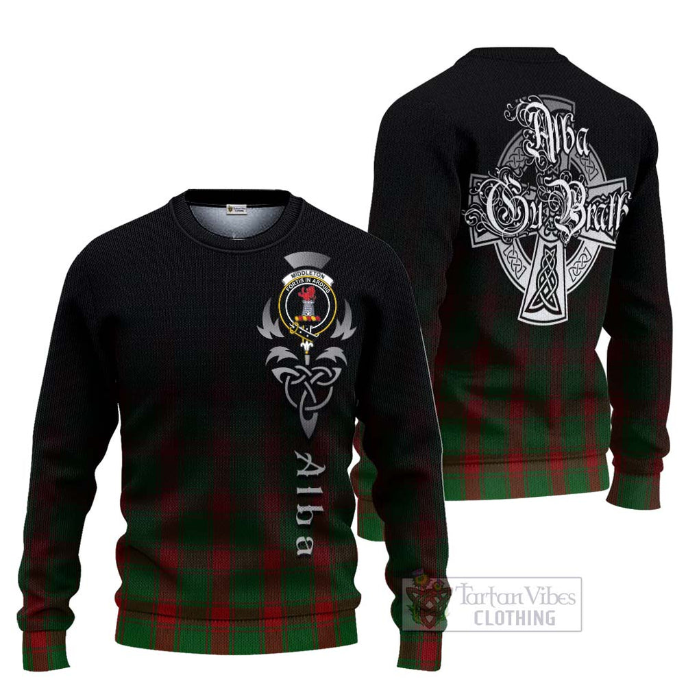 Middleton Tartan Ugly Sweater Featuring Alba Gu Brath Family Crest Celtic Inspired Unisex - Tartan Vibes Clothing