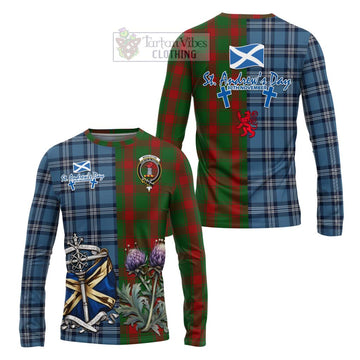 Middleton Tartan Long Sleeve T-Shirt Happy St. Andrew's Day Half Tartan Style Unisex - Tartan Vibes Clothing
