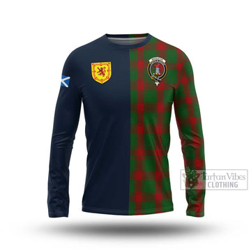 Middleton Tartan Long Sleeve T-Shirt Alba with Scottish Lion Royal Arm Half Style Unisex - Tartan Vibes Clothing