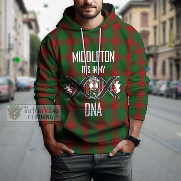 Middleton Tartan Hoodie with Family Crest DNA In Me Style Pullover Hoodie - Tartan Vibes Clothing