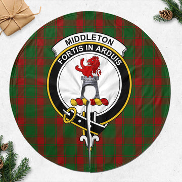 Middleton Tartan Christmas Tree Skirt with Family Crest 47*47 inch - Tartan Vibes Clothing