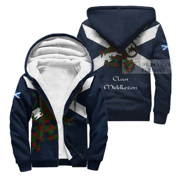 Middleton Tartan Lion Rampant Sherpa Hoodie Proudly Display Your Heritage with Alba Gu Brath and Clan Name Unisex S - Tartan Vibes Clothing
