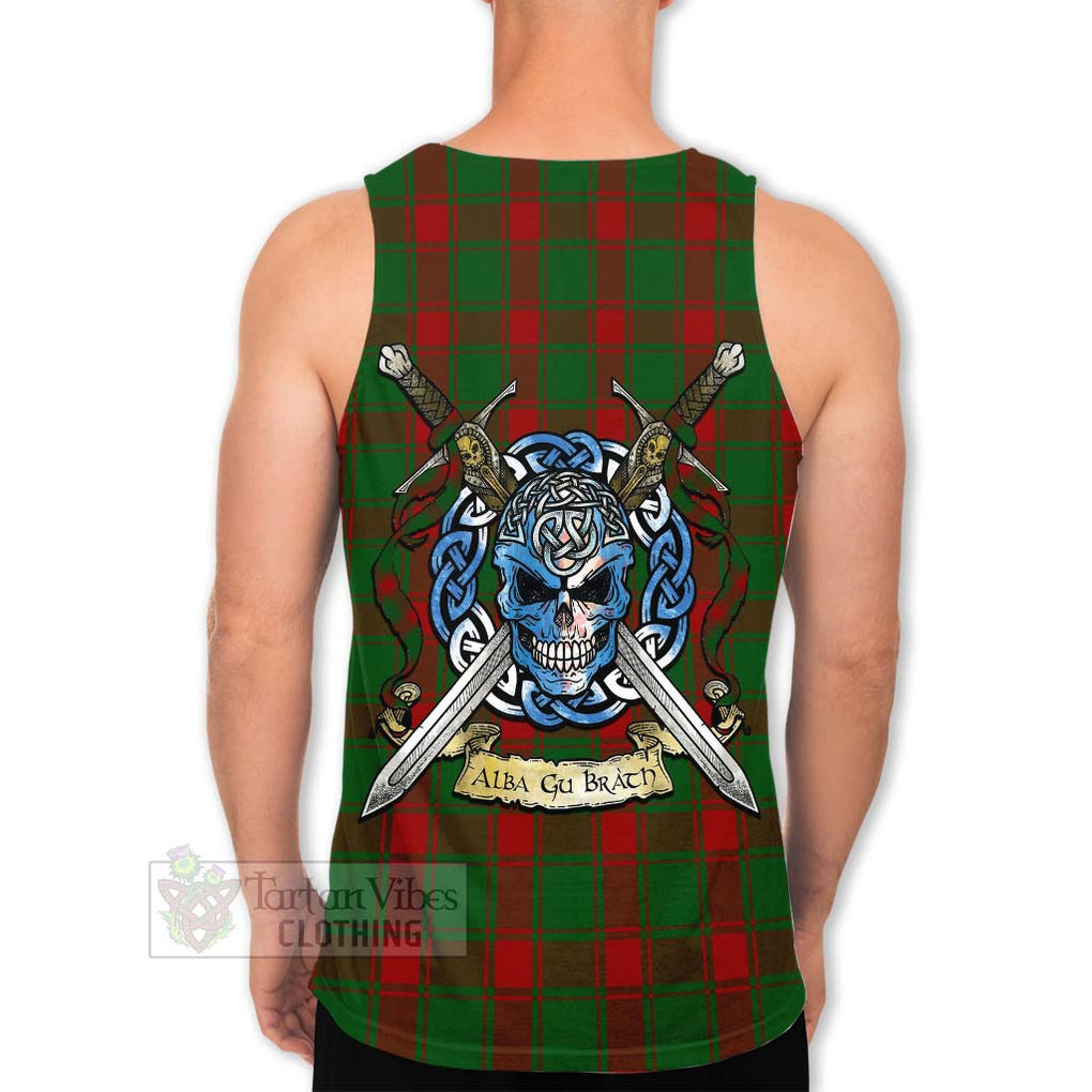 Middleton Tartan Men's Tank Top with Family Crest Celtic Skull Style Men - Tartan Vibes Clothing