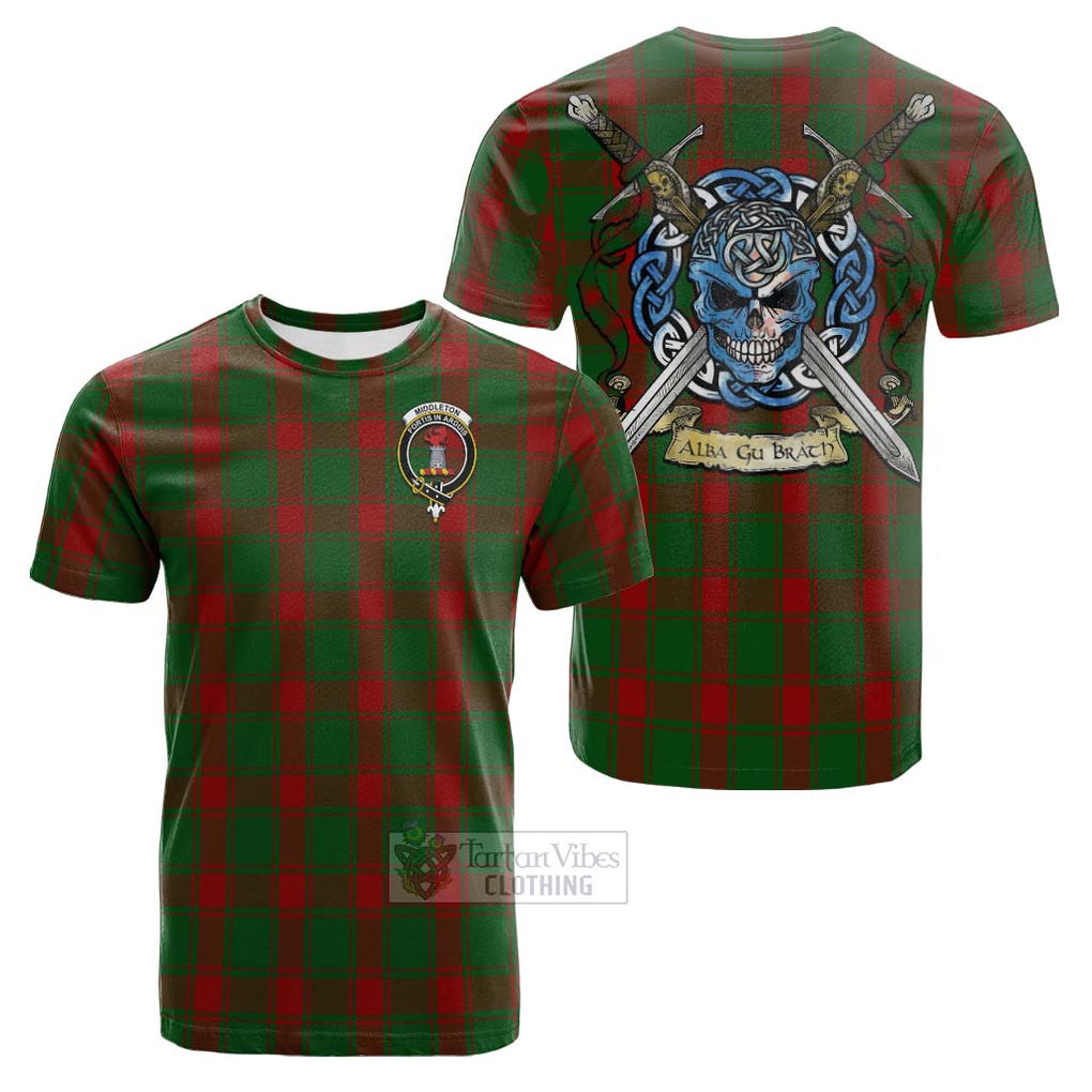 Middleton Tartan Cotton T-shirt with Family Crest Celtic Skull Style Kid's Shirt - Tartan Vibes Clothing