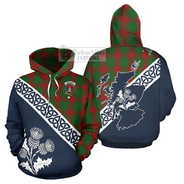 Middleton Tartan Hoodie Featuring Thistle and Scotland Map Zip Hoodie - Tartan Vibes Clothing