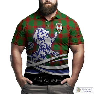 Middleton Tartan Polo Shirt with Alba Gu Brath Regal Lion Emblem