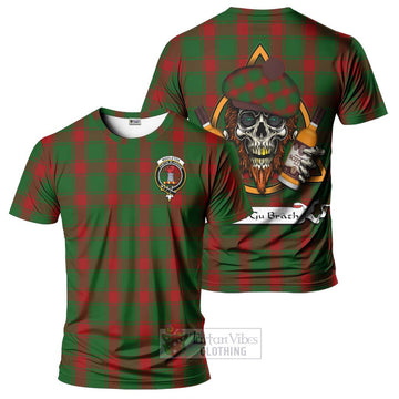 Middleton Tartan T-Shirt with Family Crest and Bearded Skull Holding Bottles of Whiskey Kid's Shirt - Tartan Vibes Clothing