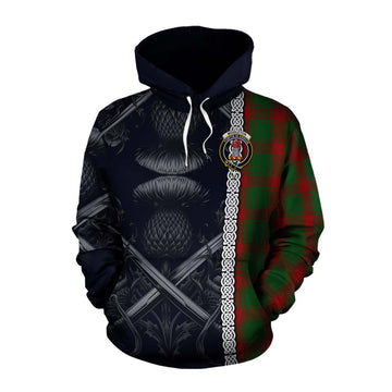 Middleton Tartan Cotton Hoodie with Family Crest Cross Sword Thistle Celtic Vibes Pullover Hoodie XS - Tartan Vibes Clothing