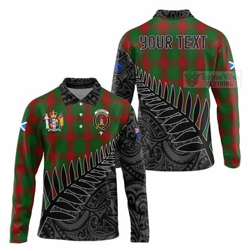 Middleton Crest Tartan Long Sleeve Polo Shirt with New Zealand Silver Fern Half Style Unisex - Tartan Vibes Clothing