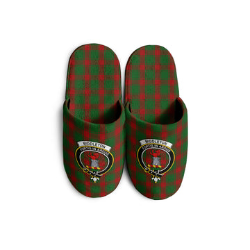 Middleton Tartan Home Slippers with Family Crest