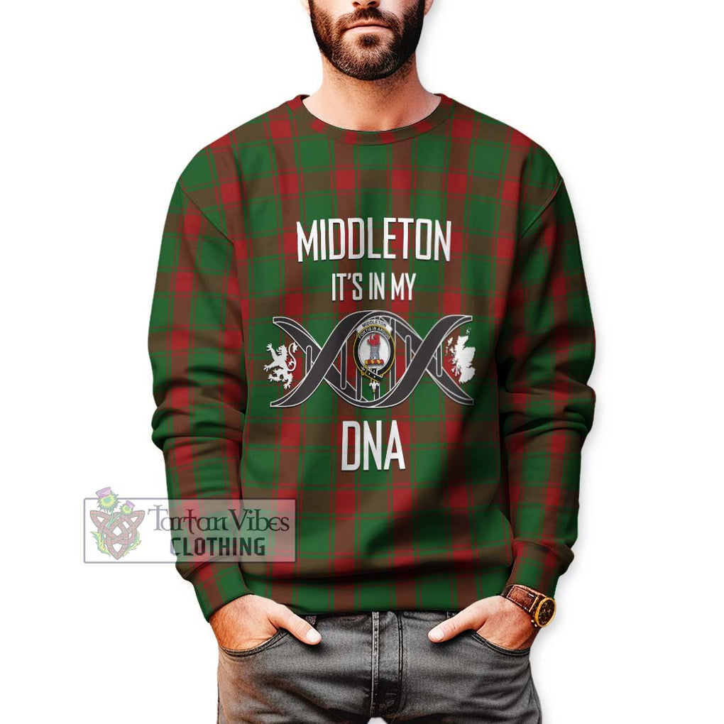 Middleton Tartan Sweatshirt with Family Crest DNA In Me Style Unisex - Tartan Vibes Clothing