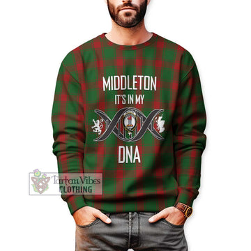 Middleton Tartan Sweatshirt with Family Crest DNA In Me Style Unisex - Tartan Vibes Clothing