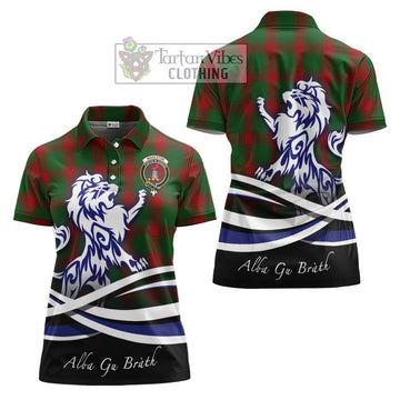 Middleton Tartan Women's Polo Shirt with Alba Gu Brath Regal Lion Emblem Women - Tartan Vibes Clothing