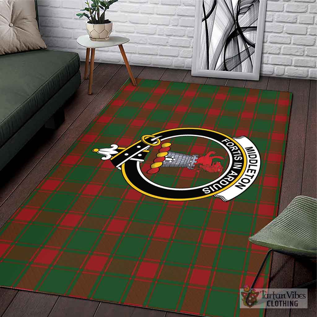 Middleton Tartan Area Rug with Family Crest L 59*86 inch (150x220 cm) - Tartan Vibes Clothing