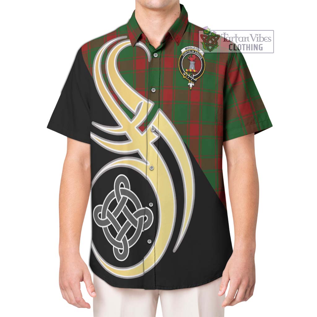 Middleton Tartan Hawaiian Shirt with Family Crest and Celtic Symbol Style Kid - Tartan Vibes Clothing