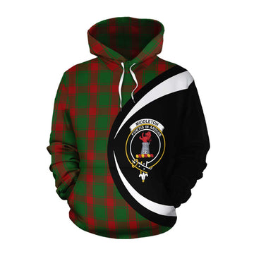 Middleton Tartan Cotton Hoodie with Family Crest Circle Style Pullover Hoodie XS - Tartan Vibes Clothing