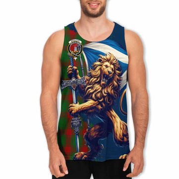 Middleton Tartan Family Crest Men's Tank Top with Scottish Majestic Lion Men - Tartan Vibes Clothing