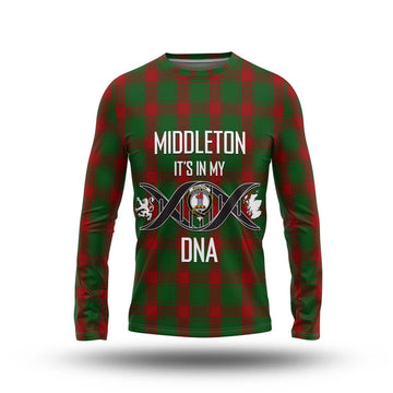 Middleton Tartan Long Sleeve T-Shirt with Family Crest DNA In Me Style Unisex - Tartan Vibes Clothing