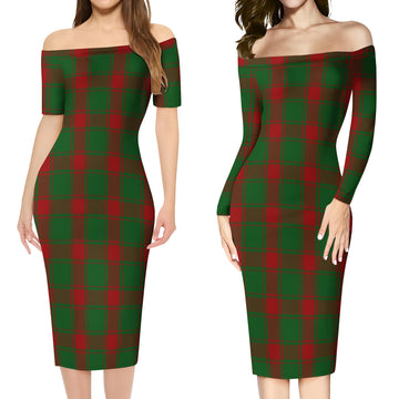 Middleton Tartan Off Shoulder Lady Dress Women's Dress - Tartan Vibes Clothing