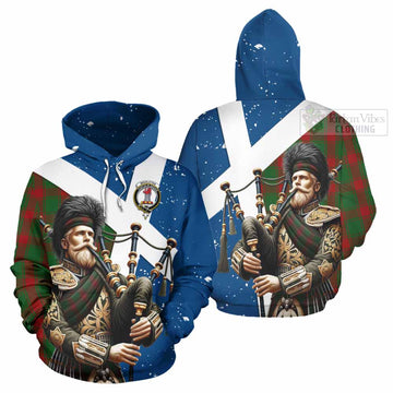 Middleton Tartan Hoodie with Family Crest Scottish Bagpiper Vibes Zip Hoodie - Tartan Vibes Clothing