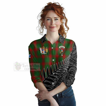 Middleton Crest Tartan Women's Casual Shirt with New Zealand Silver Fern Half Style Female - Tartan Vibes Clothing