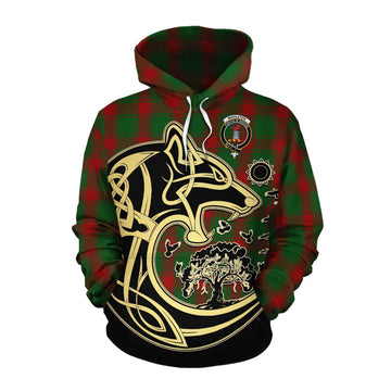 Middleton Tartan Cotton Hoodie with Family Crest Celtic Wolf Style Pullover Hoodie XS - Tartan Vibes Clothing