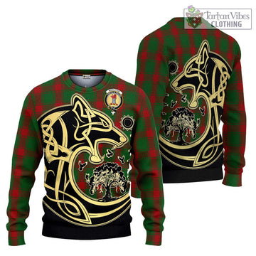 Middleton Tartan Ugly Sweater with Family Crest Celtic Wolf Style Unisex - Tartan Vibes Clothing
