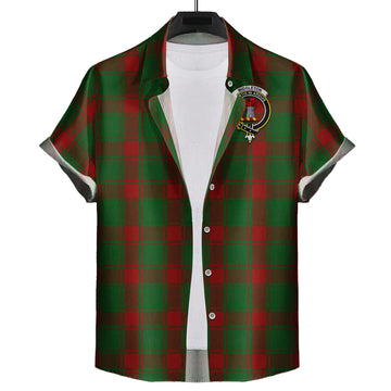 Middleton Tartan Short Sleeve Button Down Shirt with Family Crest