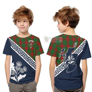 Middleton Tartan Kid T-Shirt Featuring Thistle and Scotland Map Youth XL Size14 - Tartan Vibes Clothing