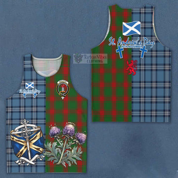 Middleton Tartan Men's Tank Top Happy St. Andrew's Day Half Tartan Style Men - Tartan Vibes Clothing