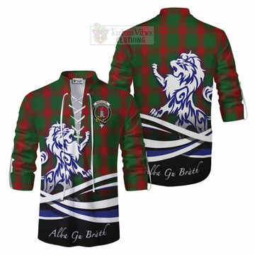 Middleton Tartan Ghillie Kilt Shirt with Alba Gu Brath Regal Lion Emblem Men - Tartan Vibes Clothing